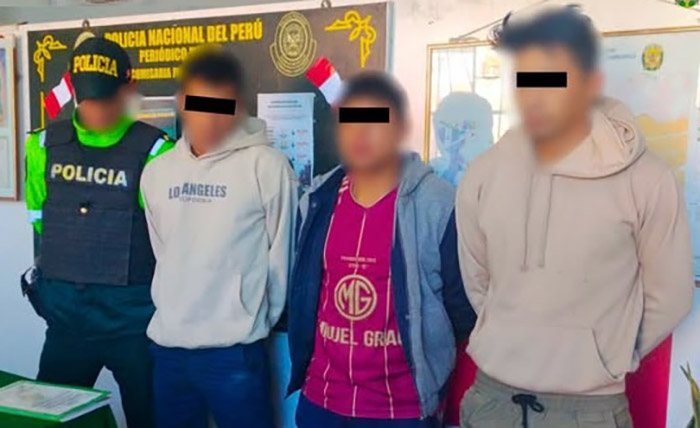 Detienen a tres sujetos que intentaron robar en obra de Tamburco 